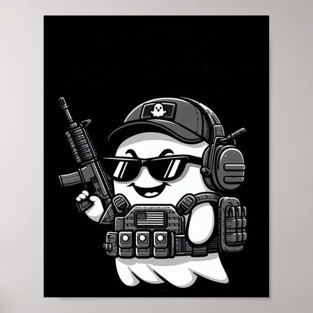 Poster Boo Pew Costume Fantôme Tactique Amour D'Arme À Fe (Devant)