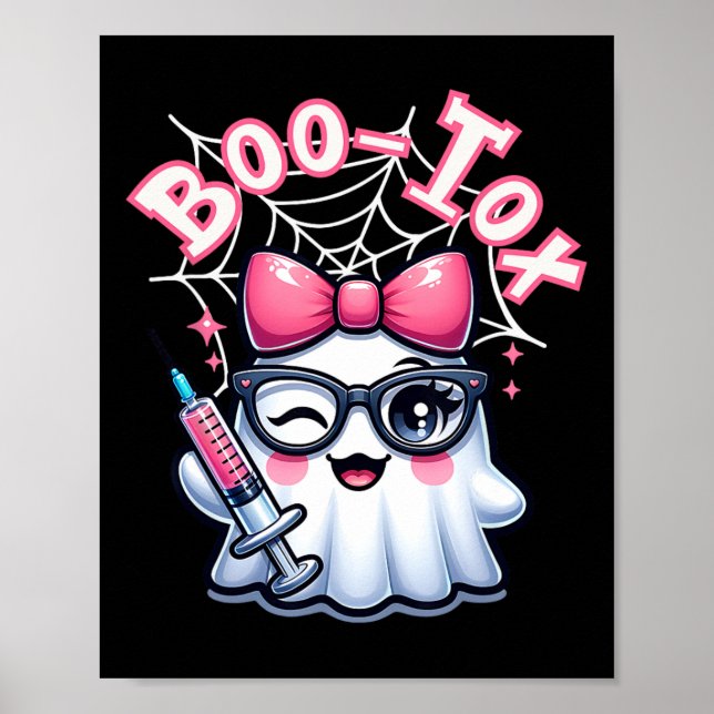 Poster Boo-tox Nurse Injecteur Halloween Filler Botox Dys (Devant)