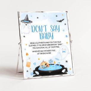 Poster Boo-y Baby shower d'Halloween Ne dites pas bébé