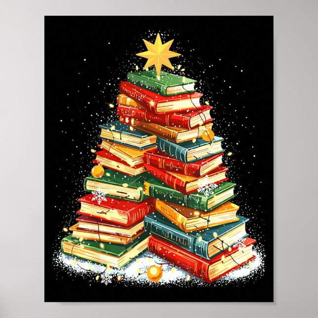 Poster Book Christmas Tree Reading  (Devant)