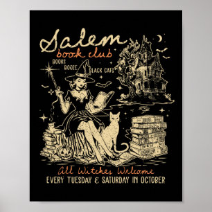 Poster Book Club Funny Bookish Halloween Lecture Éffrayan