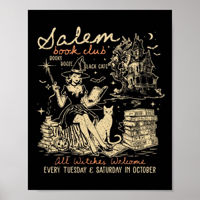 Poster Book Club Funny Bookish Halloween Lecture Éffrayan (Devant)