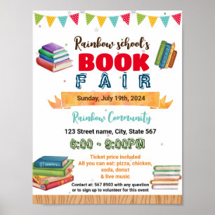 Poster Book Fair school event modèle