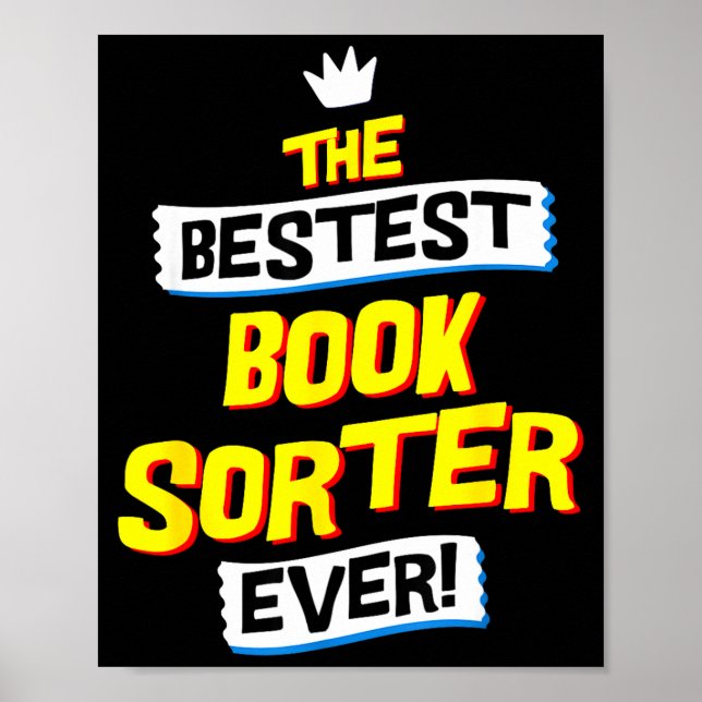 Poster Book Sorter, Funny Job Occupation  (Devant)