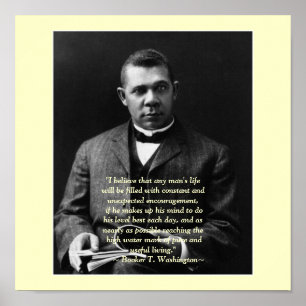 Poster Booker T. Washington encouragement