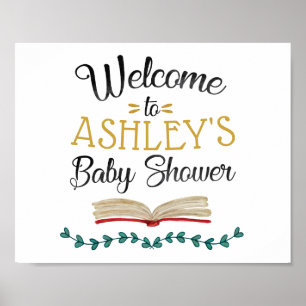 Poster Books and Brunch Baby Shower Welcome Sign