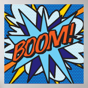 Poster BOOM Comédie Pop Art Moderne Fun Retro