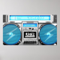 Boombox bleu