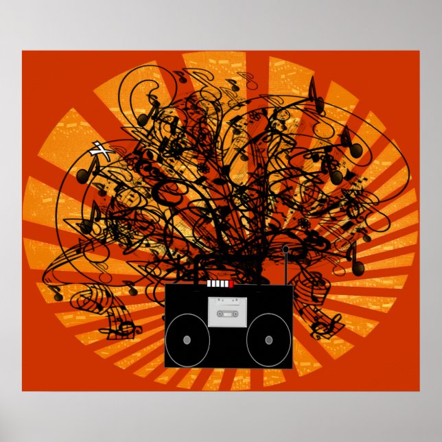 Poster BoomBox des années 80 (Devant)