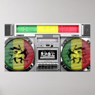 Poster boombox reggae