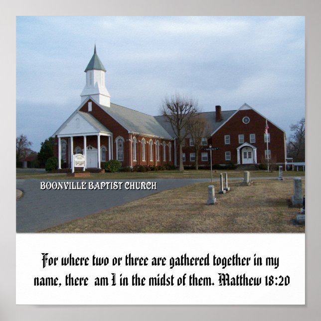 POSTER BOONVILLE BAPTIST CHURCH-POSTER (Devant)