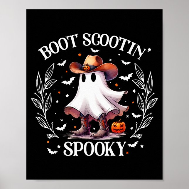 Poster Boot Scootin Soky Retro Western Funny Halloween Cu (Devant)