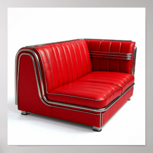 Poster Booth Retro Classic - Vinyl Rouge & Chrome