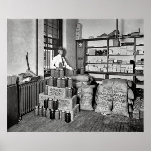 POSTER BOOTLEG BUST - JAIL PREUVE ROOM 1929