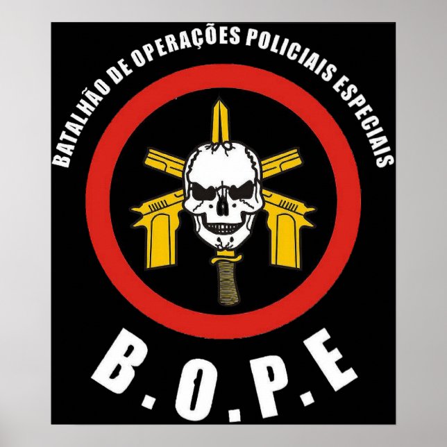 Poster BOPE Tropa De Elite Police Spéciale Brésilienne (Devant)