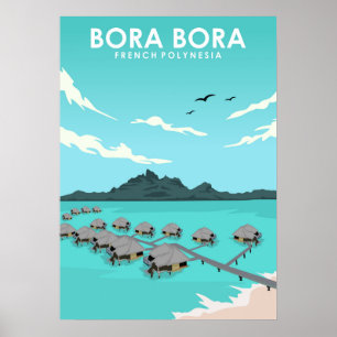 Poster Bora Bora French Polynesia Travel