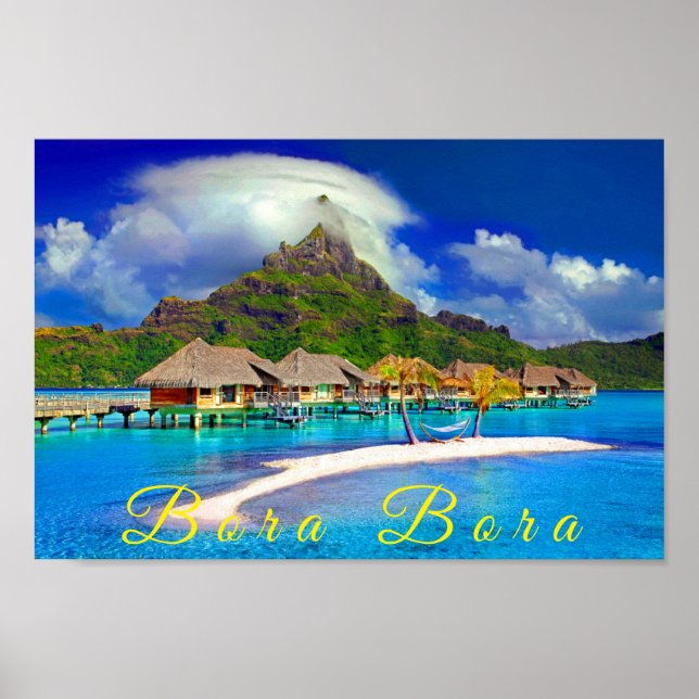 Poster Bora Bora Ile tropicale (Devant)