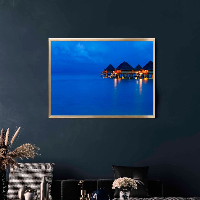 Poster Bora Bora Polynésie Française Coucher de soleil He (Créateur téléchargé)