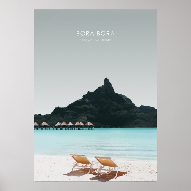 Poster Bora Bora, Polynésie Française Voyage (Devant)