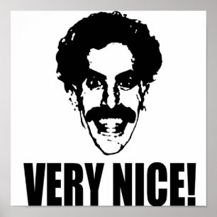 Poster Borat Très Nice