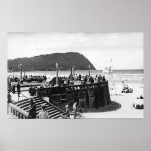 Poster Bord de la mer, revirement de l'Orégon et tête de