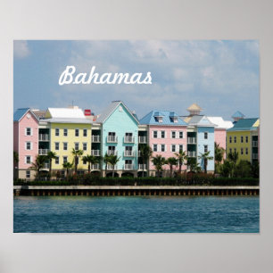 Poster Bord de l'océan Bahamas