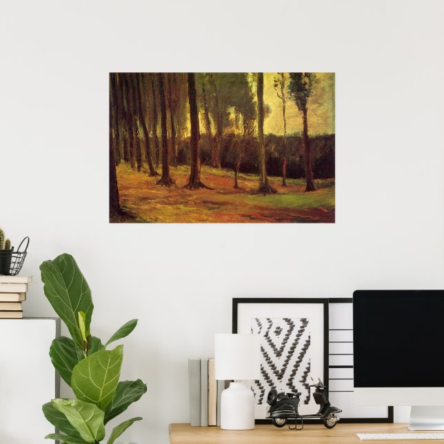 Poster Bord d'un bois par Vincent van Gogh (Bureau à domicile)