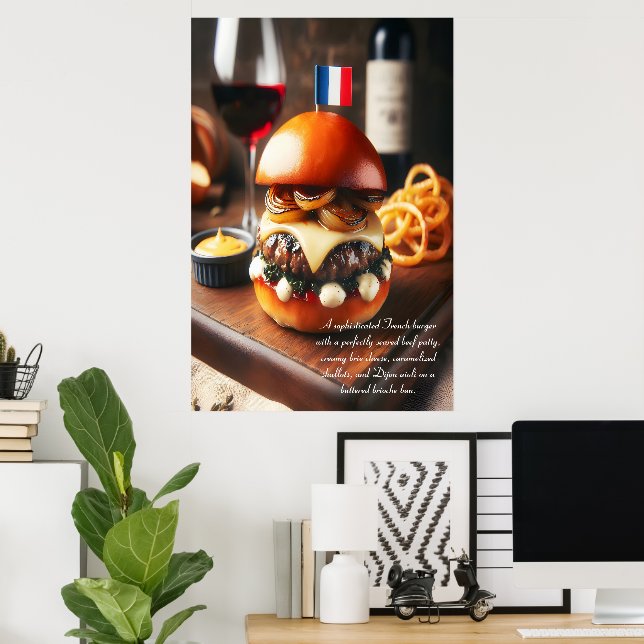 Poster Bordeaux Bistro Burger 24x36 (Bureau à domicile)