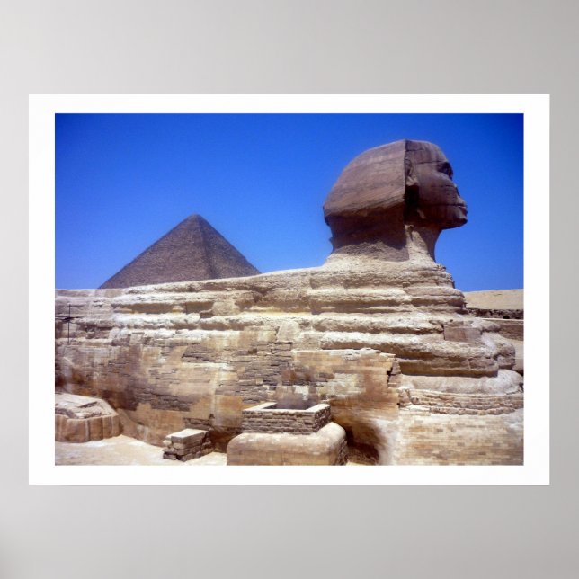 Poster bordure de la pyramide sphinx (Devant)
