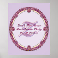 Bordure Fantaisie Violet/Rose Et Crème Personnalis