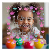 Bordure photo de la Couronne Pastel Pink Purple Pr