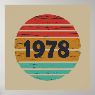 Poster Born in 1978 vintage birthday