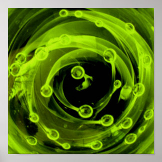 Poster Boro Blacklight Neon Verte Verre Nebula Univers