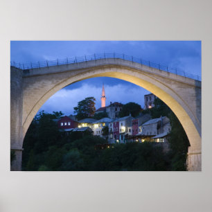 Poster Bosnie-Herzégovine - Mostar. L'ancien pont 2