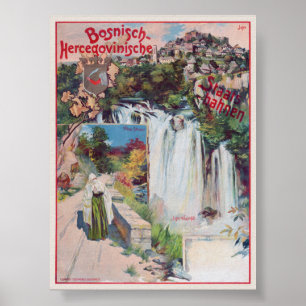 Poster Bosnisch-Hercegovinische Staatsbahnen 1901