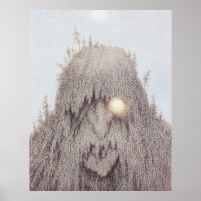 Poster Bosque Troll. Theodor Kittelsen (Devant)