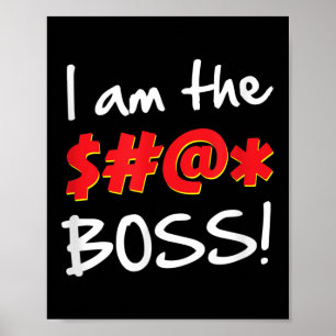 Poster Boss, Bosses Humour Citation graphique Gag Cadeau