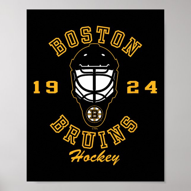 Poster Boston Bruins Hockey Mask Black Officially License (Devant)