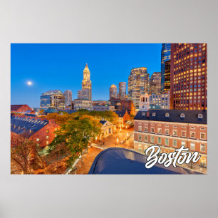 Poster Boston, Massachusetts, États-Unis