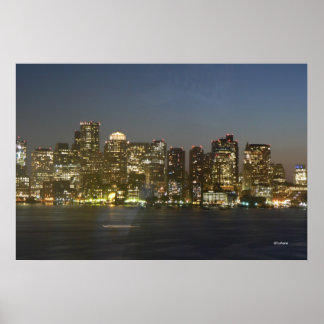 Poster Boston Night Sky
