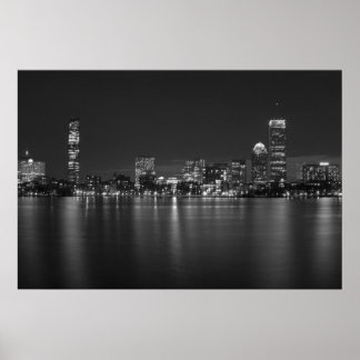Poster Boston par nuit