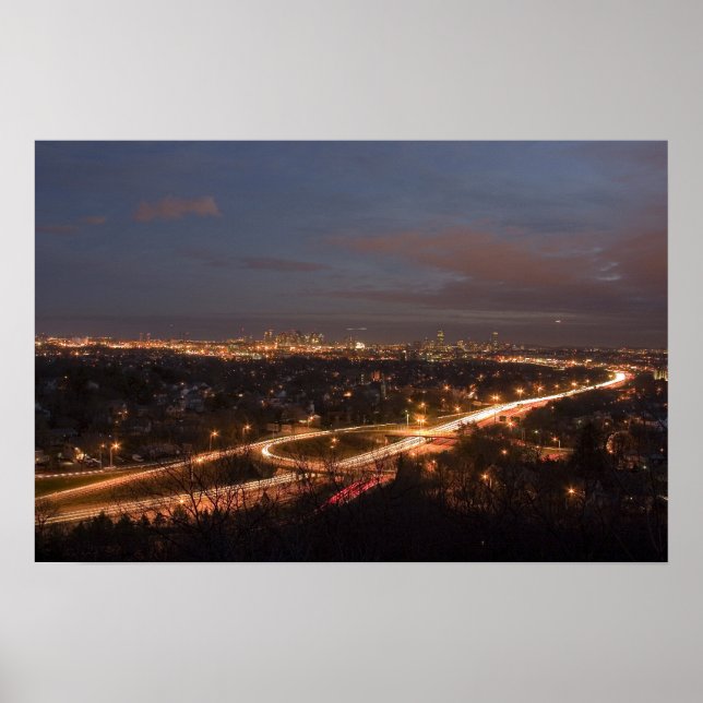 Poster Boston par nuit (Devant)