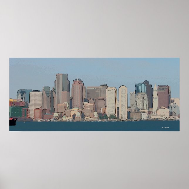 Poster Boston Skyline (Devant)