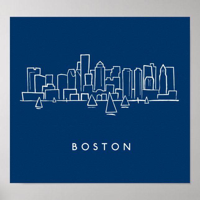 Poster Boston Skyline (Devant)