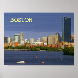 Poster Boston Skyline et Charles River