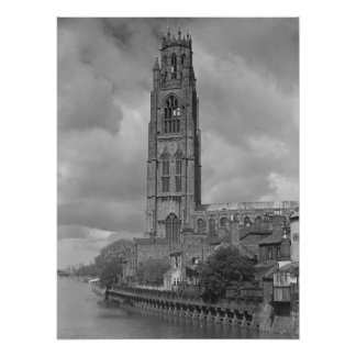 Poster Boston Stump and River Welland, Lincolnshire
