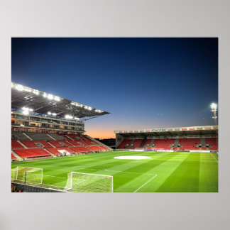 Poster Bosuil Stadion - Royal Antwerp FC - Zonsondergang