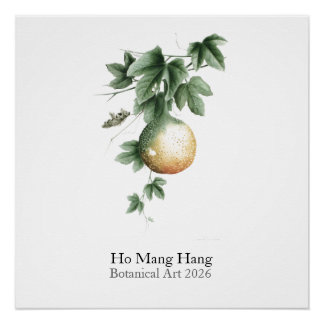 Poster Botanical Watercolors Calendar 2026