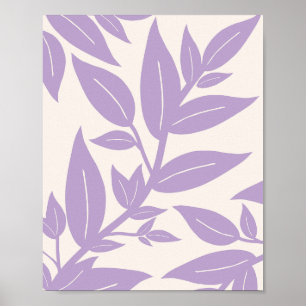 Poster Botanique violette Feuille