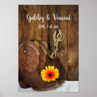 Bottes de cowboy, marguerite et cheval Mariage occ